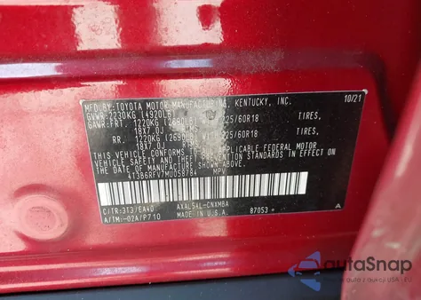 2021 Toyota Rav4 Hybrid Xle Premium from USA, damaged, VIN 4T3B6RFV7MU058784